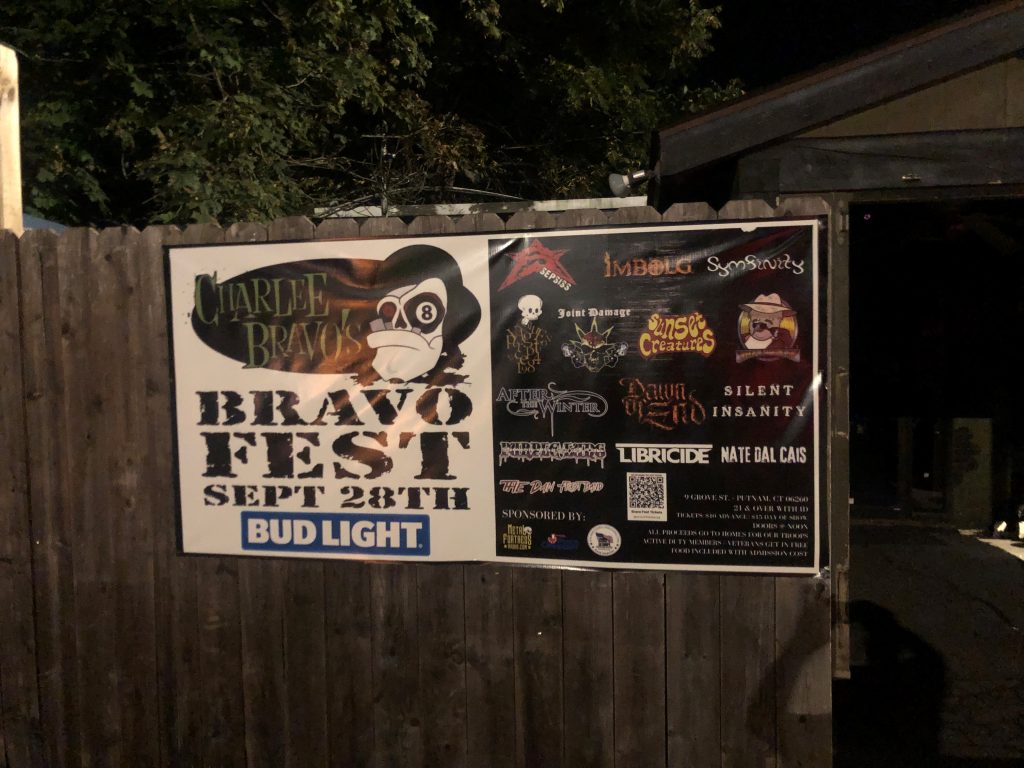 Banner for the event Bravofest held at Charlee Bravo's in Putnam,CT on Saturday September 28th 2024